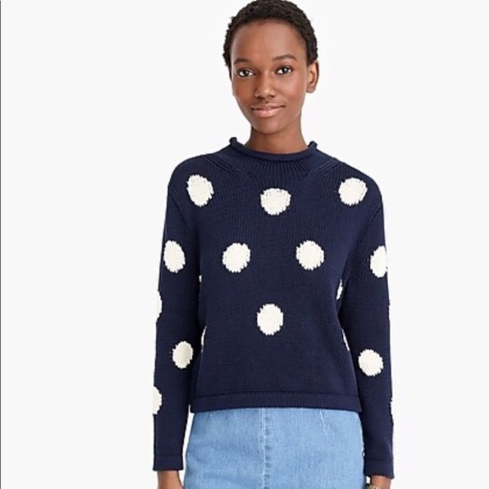 J Crew Always Roll Neck Cropped Sweater